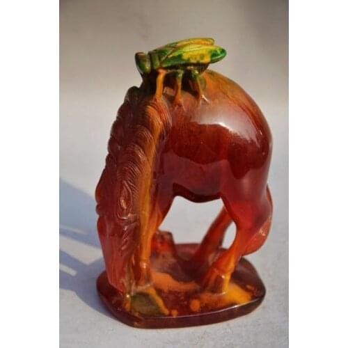 13.7 cm * / Exquisite Resin handmade horse & Chinese cicada statue