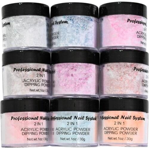 1Oz(28g)/Bottle Mermaid Nail Art Sequins Acrylic Powder 3D Holographic Mix Hexagon Glitter 3 IN 1 Dust Manicure Flake Decoration