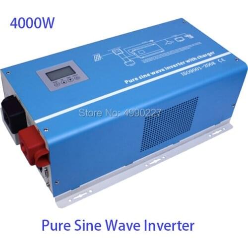 4000Watts /4KW solar pure sine wave inverter and charger generator with LCD display toroidal transformer & low power consumption