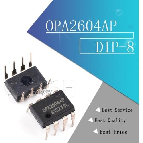 5PCS OPA2604AP DIP8 OPA2604A DIP OPA2604 DIP-8 2604AP Dual FET-Input, Low Distortion OPERATIONAL AMPLIFIER