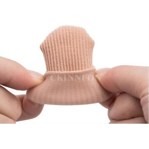 500pcs/lot Gel Fabric Toe Tube Fiber silicone Toe set Openings can be cut Supplies Anti Calluses Corns new