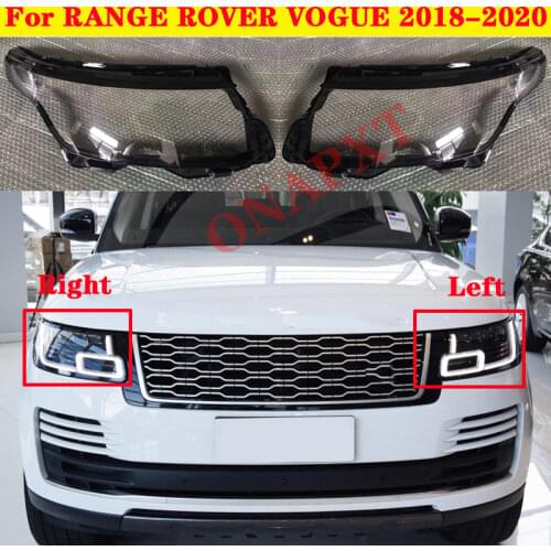 Car Light Caps Transparent Lampshade Front Headlight Cover Glass Lens Shell Cover For LAND ROVER RANGE ROVER VOGUE 2018-2020