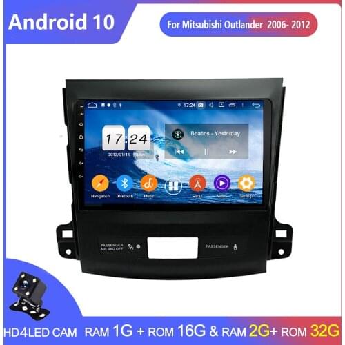 For Mitsubishi Outlander car Android 10.1 multimedia player 2006 -2012 2din radio audio GPS navigation car multimedia player