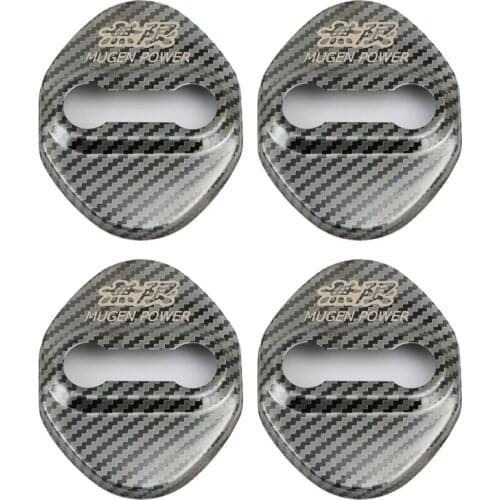 Car Styling Carbon Fiber Car Door lock Protector Cover Case for Mugen Power Honda Civic Accord CRV Hrv Jazz Car Accessories