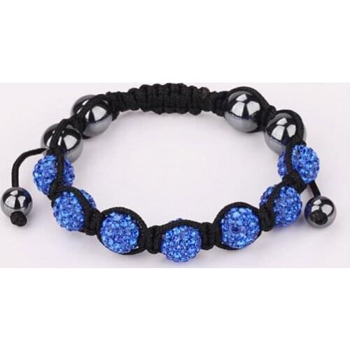 D43f hot micro pave CZ Disco Ball Beads Bracelet fasion Gift jewelry Discount crystal crystal