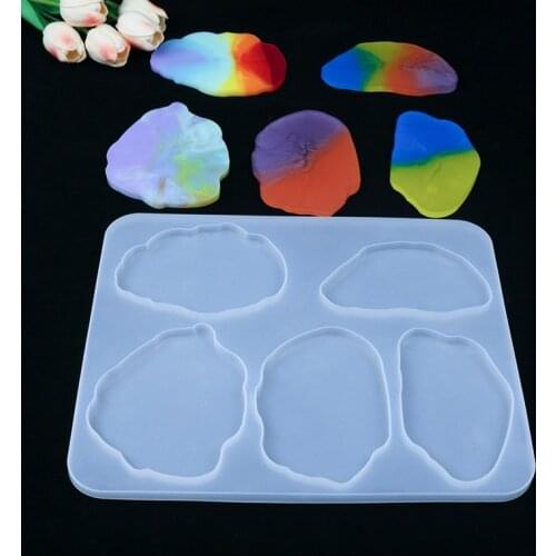 DIY Coaster Resin Mold Mirror Crystal Epoxy Mould Set Table Coaster Collection Shaped Handmade Mold