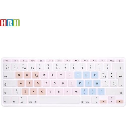 HRH Painted design Spanish Silicone Keyboard Cover laptop skin Custom Protector for Macbook Air 11.6" A1465 A1370 EU Version