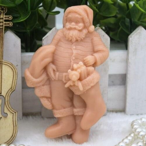 DIY Baking Cake Decorating Tools Fondant Jello Mold Christmas Santa Claus Silicone Soap Mold Form Scented Candle Moulds Handmade