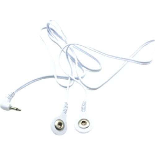Extra 2.5mm Snap Electrode Leading Wire Cable Conductive Line for Tens Unit Electric Body Therapy Massager Electrodes Gel Pads