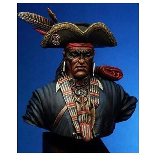 1/10 resin figure bust model North American Great Lakes warrior Pontiac contends GK white model hand to do X94