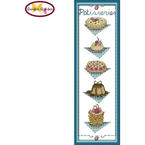 GG Pastries Cross Stitch Patterns Joy Sunday Cotton Fabric 11CT 14CT DIY Handcraft Embroidery Sets Cross Stitch Kits for Kids