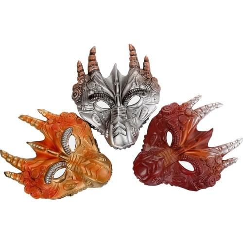 Halloween Carnival Make up Punk Dragon Masks Christmas Cosplay Dino Costume Adult Dinosaur Party Suit Role Play Props