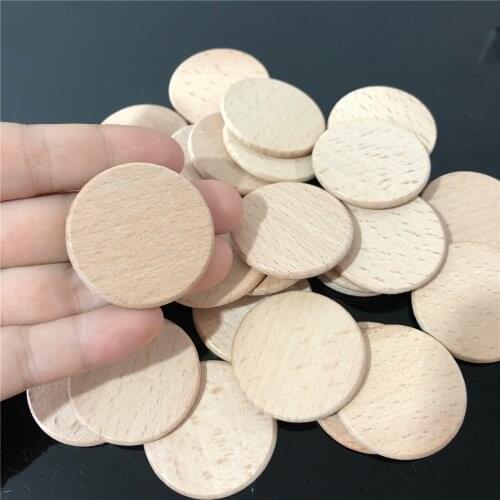 Natural Unfinished Round Beech Wood Beads For DIYJewelry Findings Making Wooden Chips Handmade Crafts Kids 25 38 50 60mm No Hole
