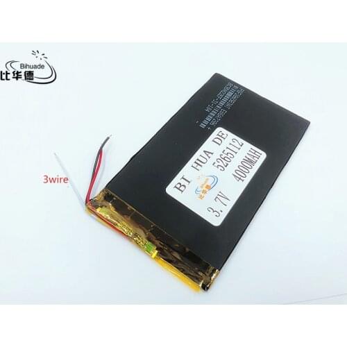 Li-Po 3 line 5265112 Real Capacity 4000mAh Li-ion 3.7V Rechargeable Battery Lithium Polymer Mobile Backup Power Digital Product