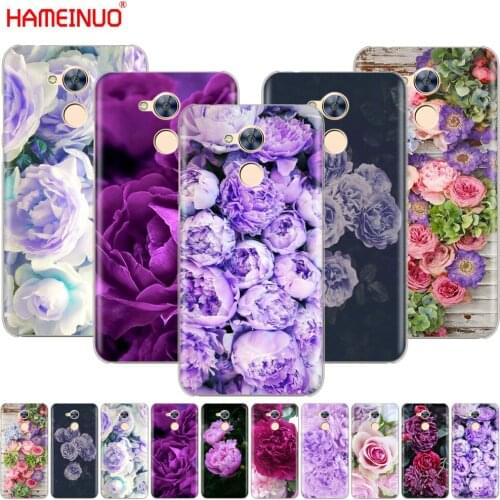 HAMEINUO purple Summer peonies flowers peony Fashion Cover phone Case for Huawei Honor 10 V10 4A 5A 6A 7A 6C 6X 7X 8 9 LITE
