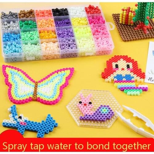 Perler beads Set 5mm Hama Beads 24 Colors set 3D qua Puzzle Jigsaw Diy Intelligence Educational Craft Gift Set Kids Toy