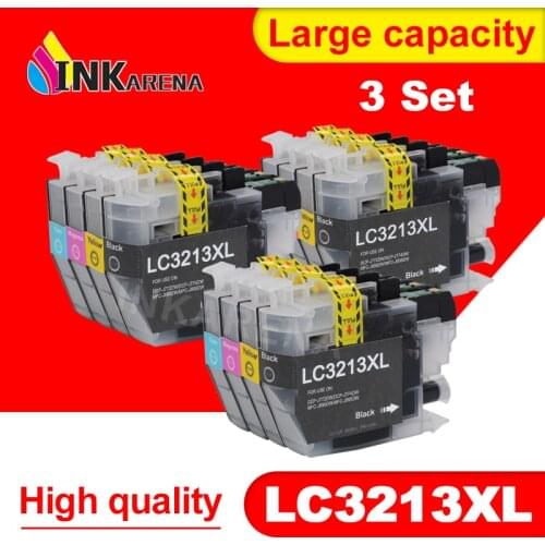 INKARENA 3set LC3213 Printer Ink Cartridge Compatible For Brother LC 3213 DCP J772DW DCP J774DW MFC J890DW MFC J895DW Printers