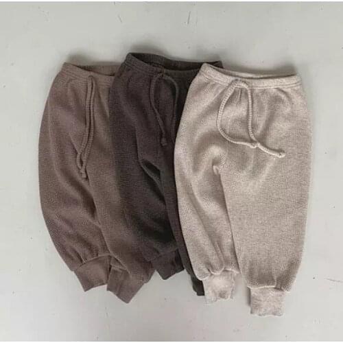 2021 Winter New Arrival Girls Fashion Thick Warm Fleece Pants Kids Koran Design Pants