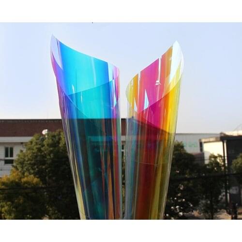 SUNICE Chameleon Window Film Rainbow Laser Vinyl films Home Building Decorative Privacy Self Adhesive Glass Stickers Party Decor