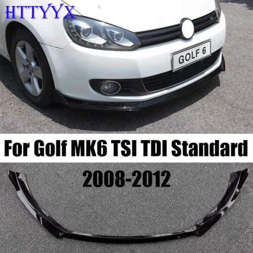 Car Front Bumper Splitter Lip Diffuser Body Kit Spoiler Guard For Volkswagen For Golf MK6 Standard 2008-2013