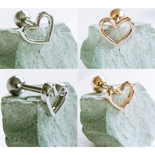1PC Steel Ombligo Piercings 14G Rose Gold Navel Stud Belly Button Piercings Heart Style Ombligo Piercings Sexy Women Jewelry