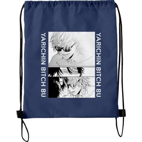 Yarichin B Club 3D Fashion Style Student Shoulder Storage Bag Drawstring Travel Beach Backpack Toys Shoes Clothes Organizer