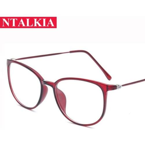 TR90 spectacle frame cat eye Glasses frame clear lens Women brand Eyewear optical frames myopia nerd black red eyeglasses frame