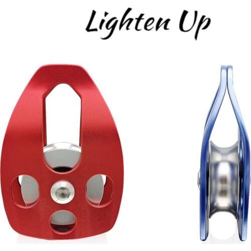 Premium Lightweight 32KN Rock Climbing Pulley Single Sheave for Rope 15mm Tree Arborist Rigging Caving Mountaineering