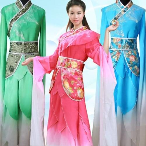 Women Chinese Folk Dance Costume Female Fency Costume Legend of Zhen Huan Traditional dance Dress National Dance Clothes 17