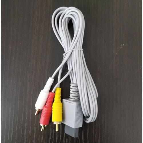 1.8m Gold Plated Length Meter Gold Plated Audio Video AV Composite 3 RCA Composite Cable for Nintend Wii Wholesales 500pcs/lot