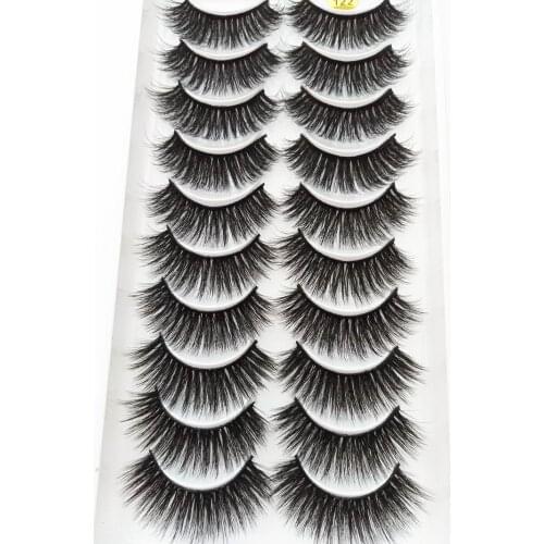 10 Pairs 3D Handmade Fake Eyelashes Natural Long Create perfect eye makeup Thick Daily Makeup Thick Cross Eyelashes Eye Lashe