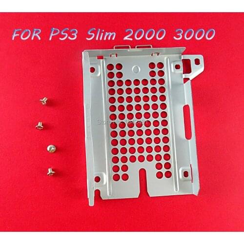 2pcs For Sony PS3 Slim Hard Disk Drive HDD Mounting Bracket Holder Metal Hard Disk Drive HDD Mounting Bracket Holder Screws Kit