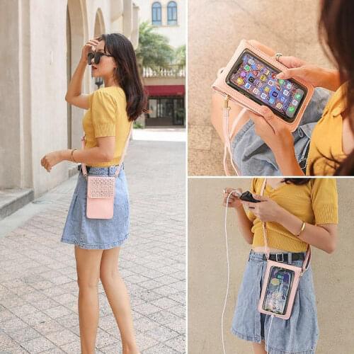 2020 fluorescent color ladies mobile phone bag fashion small coin purse female hollow shoulder bag mini messenger bag