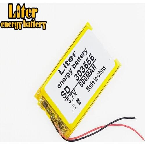 303555 3.7V 600MAH polymer lithium 303455 GPS navigation MP4 and other common