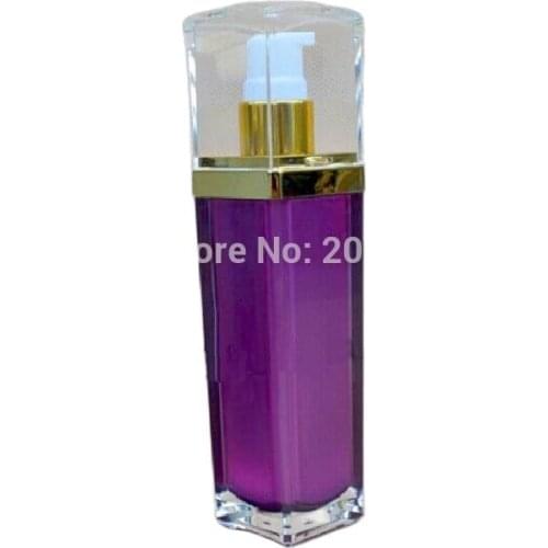 50ml purple patels shape acrylic press pump lotion/emusion/serum/foundation bottle,press pump bottle ,Cosmetic bottle
