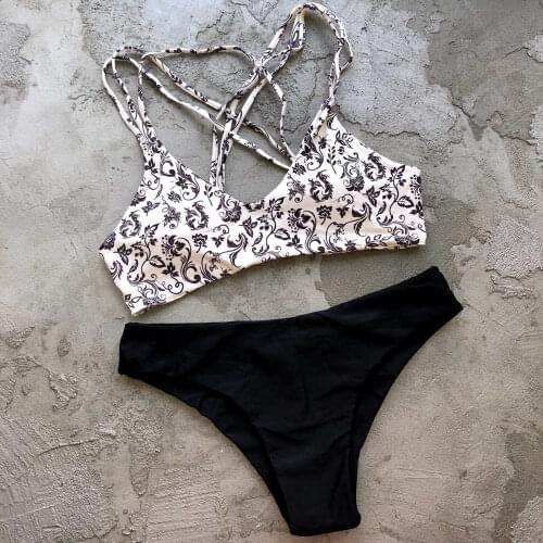 BANDEA Bikinis set Print Swimwear Sports Swimsuit Women Sexy swimwear Bikini 2019 Summer beach Bikini Women