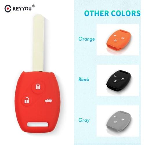 KEYYOU Remote Silicone Car Key Case For Honda Accord CR-V CRV Civic Pilot Fit Freed 4 Buttons New Pertecetor Holder Cover