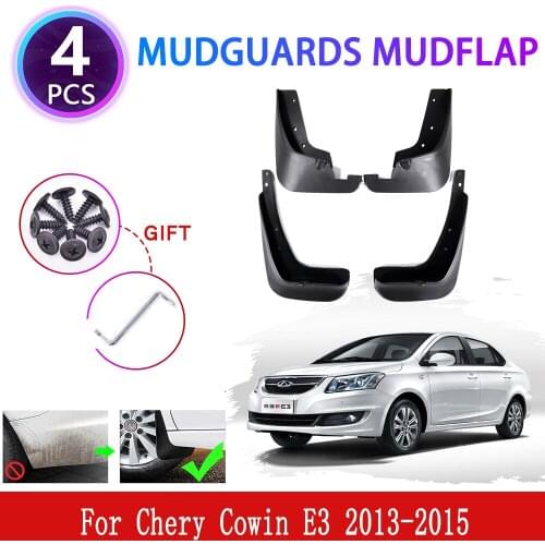 4x for Chery Cowin E3 2013 2014 2015 Mudguards Mudflaps Fender Mud Flap Splash Mud Guards Protect Wheel Cover Car Accessories