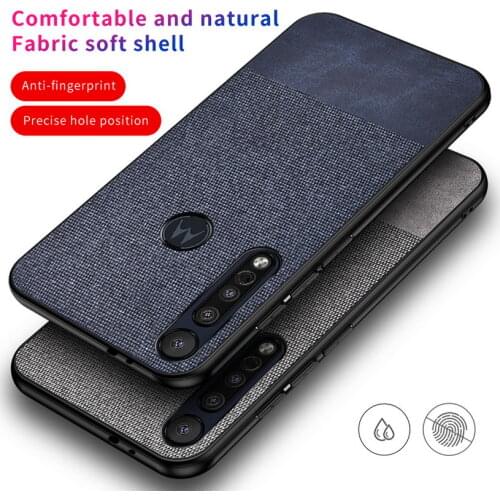 Luxury Cloth Texture case For Motorola Moto G8 Plus Play case one macro Phone case For Moto P40 One vision action Zoom fundas