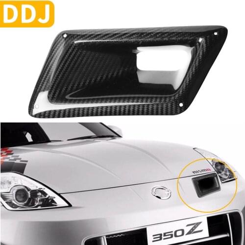 For Nissan 350Z Z33 Nismo 2003-2009 Carbon Fiber Car Front Bumper Air Vent Intake Outlet Cover Trim replace Modified Accessories