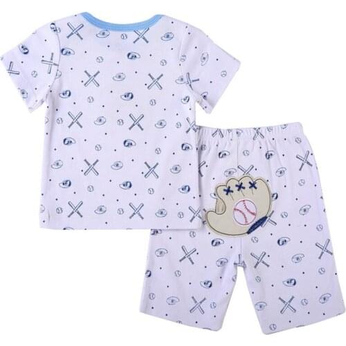 New Junior Baby Sets of 2 Short Sleeve T-Shirts+2 Short Pants Boy Girl Tees and Shorts Cotton Tops 3M-24M