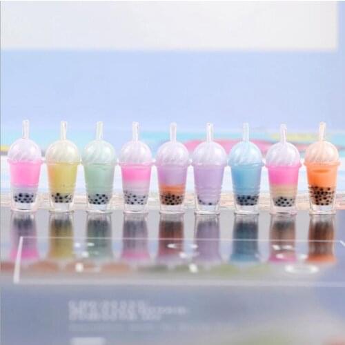 5pcs 1/12 Doll Re-ment Miniature Pretend Food Candy Color Milk Tea Cup Drink for blyth bjd barbies Doll House Kitchen Decor toys