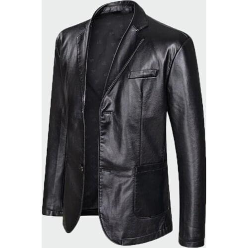 2020 Mens Jackets Brand PU Leather Jacket Men Autumn Cool Casual Mens Jackets Solid Clothes Elastic Motorcycle Outerwear ML298