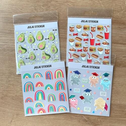 BULK Fun Kawaii Super Cute Animals Sticker Sheets For Kids Diary Scrapbooking Bottle Phone Laptop Skateboard Decorations