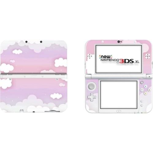 Pure Pink White Cloud Full Cover Decal Skin Sticker for NEW 3DS XL Skins Stickers for NEW 3DS LL Vinyl Protector Skin Sticker