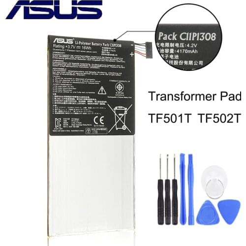 ASUS C11P1308 Original Battery For ASUS Transformer Pad TF501T TF502T Pad (TF701T) AD02 GRY C11P1308 3.7V 16WH High Capacity