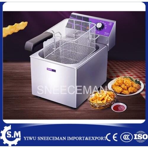Commercial frying pan fried dough sticks machine fried potato chips deep fryer 12L single-cylinder frying machine