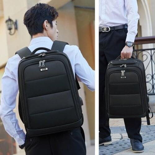 WIERSOON 2021 New Fashion Men Backpacks 15.6inch USB Charging Laptop Backpack School Backpack For Men For Teenager