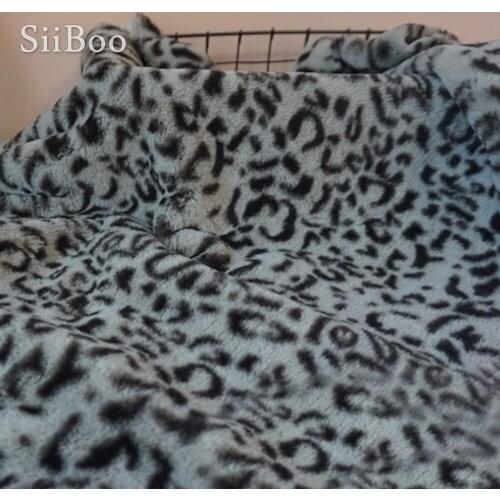 Siiboo 2020 fake rabbit hair fur fabric with leopard print for multi usage super soft touch Tejido de piel sintética sp6233