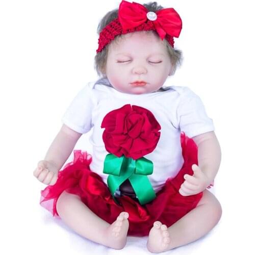 20 Inch 50 Cm Silicone Baby Reborn Dolls Lifelike Doll Reborn Beautiful Princess Sleeping Doll Christmas Gift Birthday Gift